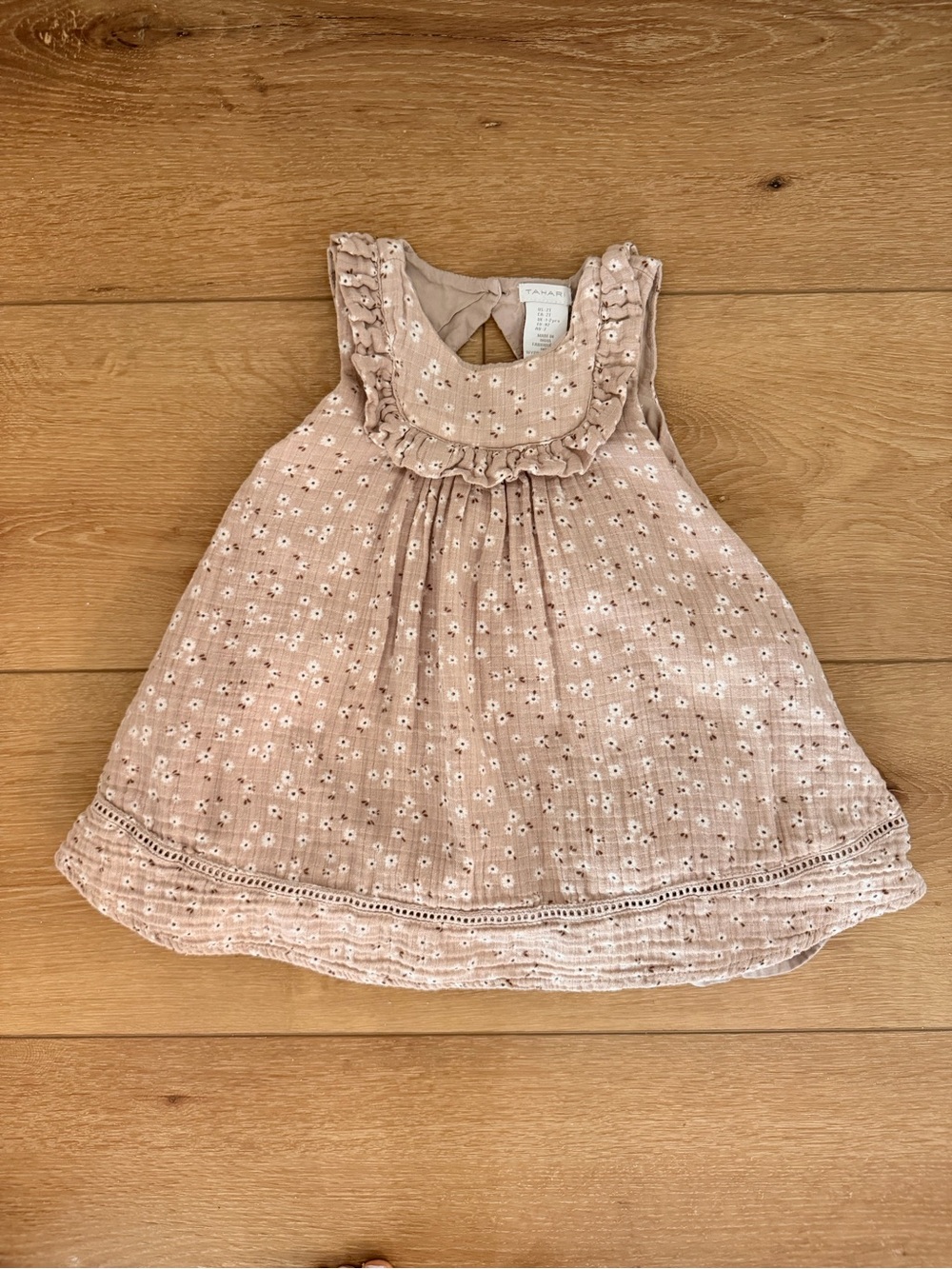 Tahari neutral Floral toddler Dress